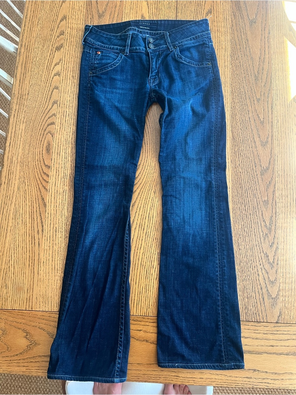 Hudson Jeans Dark Blue Wide Leg Flare Jeans